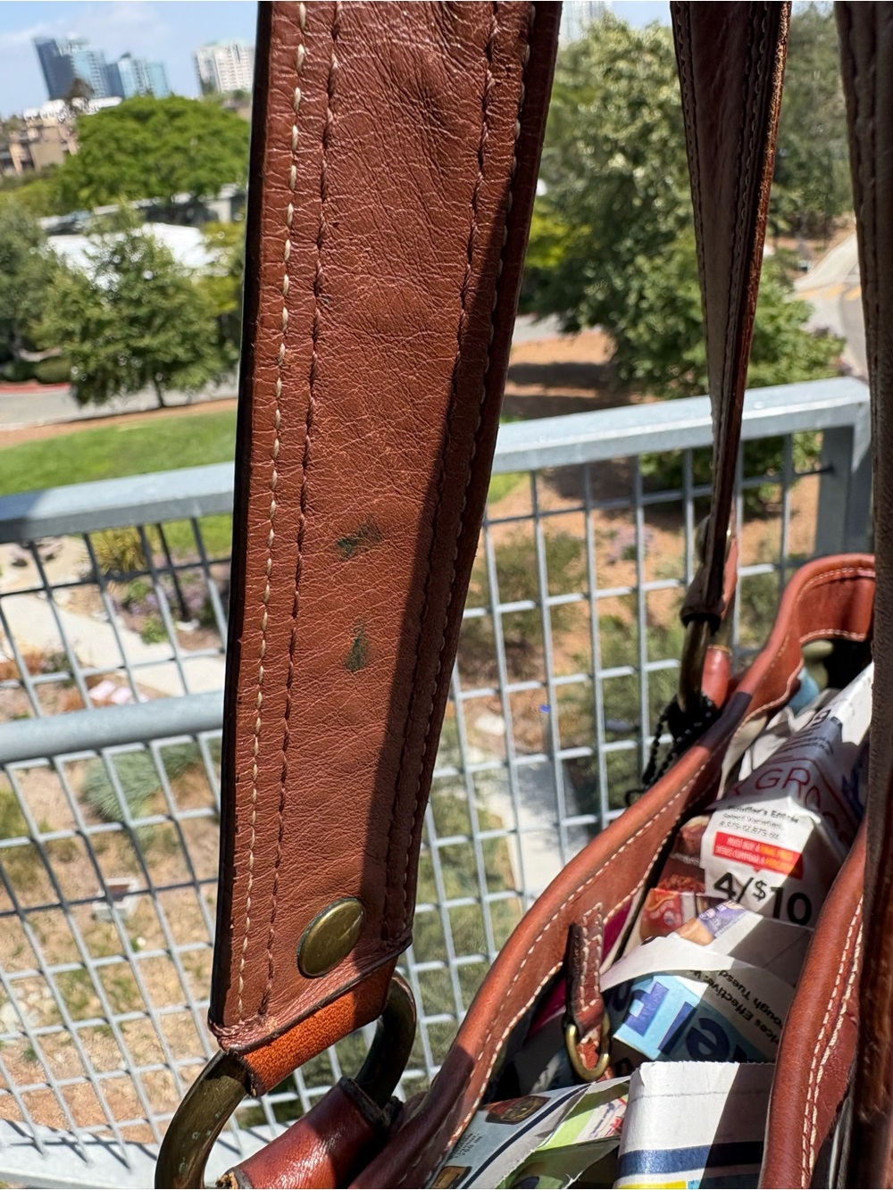 Coach Whiskey 65th Anniversary Tote with Front Pockets - Picture 6 of 16